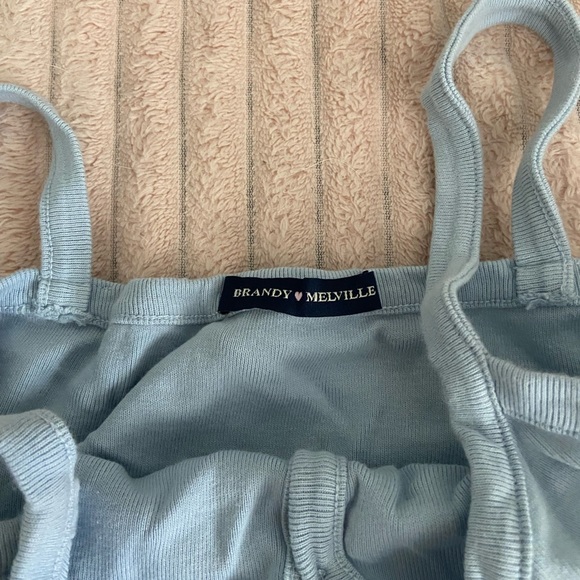 BRANDY MELVILLE blue button down tank top - Picture 2 of 2